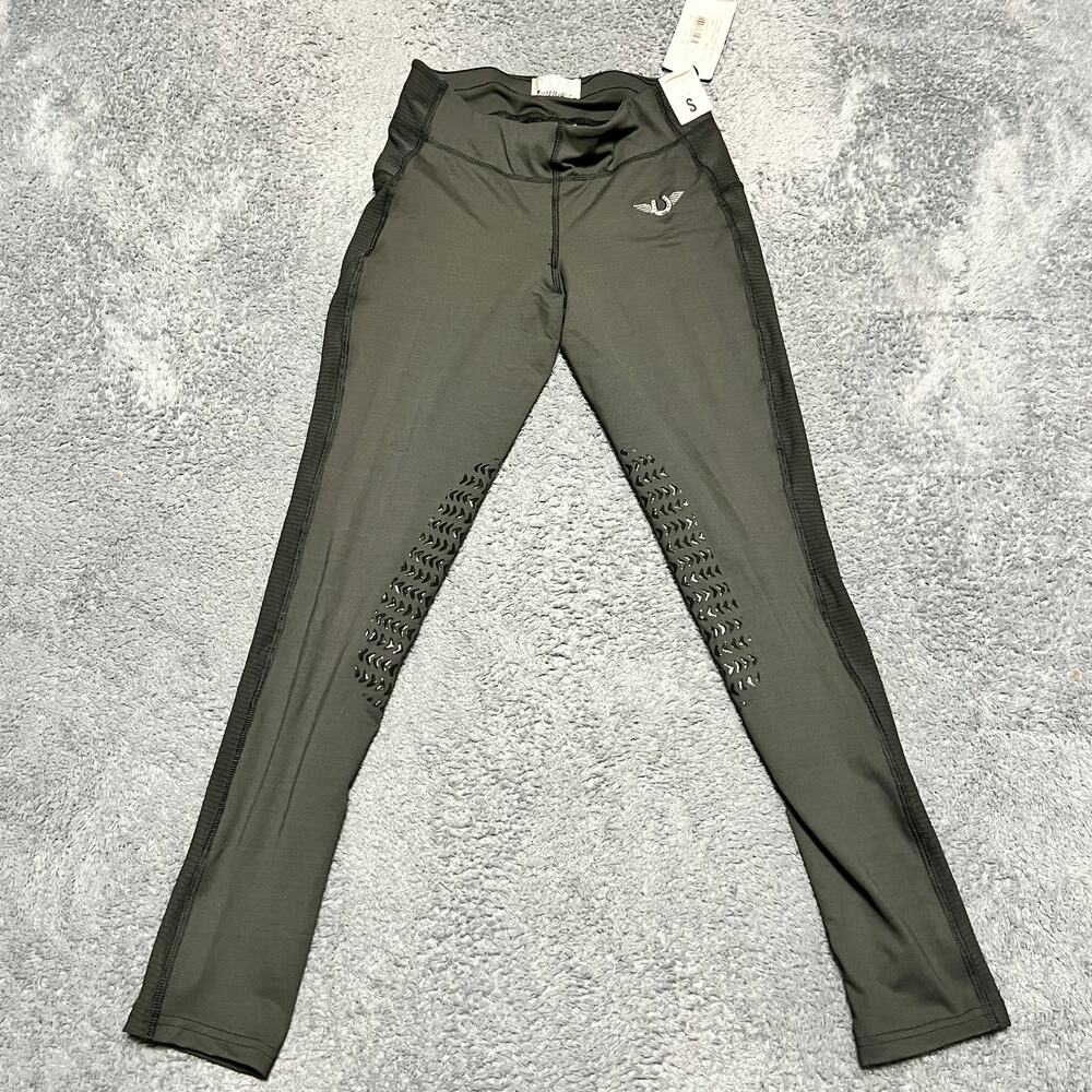 Tuff Rider Pants Womens Small Breeches Pull On Horse Riding Stretch Green